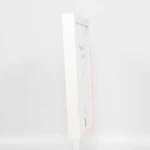 Efecto marco de madera perfil 55 blanco 50x60 cm cristal de museo