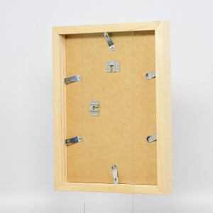 Efecto marco de madera perfil 55 natural 59,4x84,1 cm cristal de museo