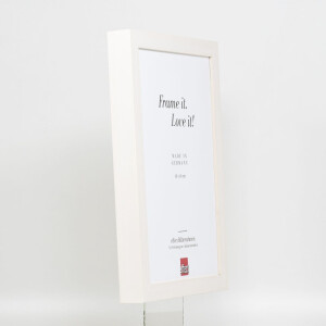 Efecto marco de madera perfil 55 blanco 62x93 cm cristal de museo