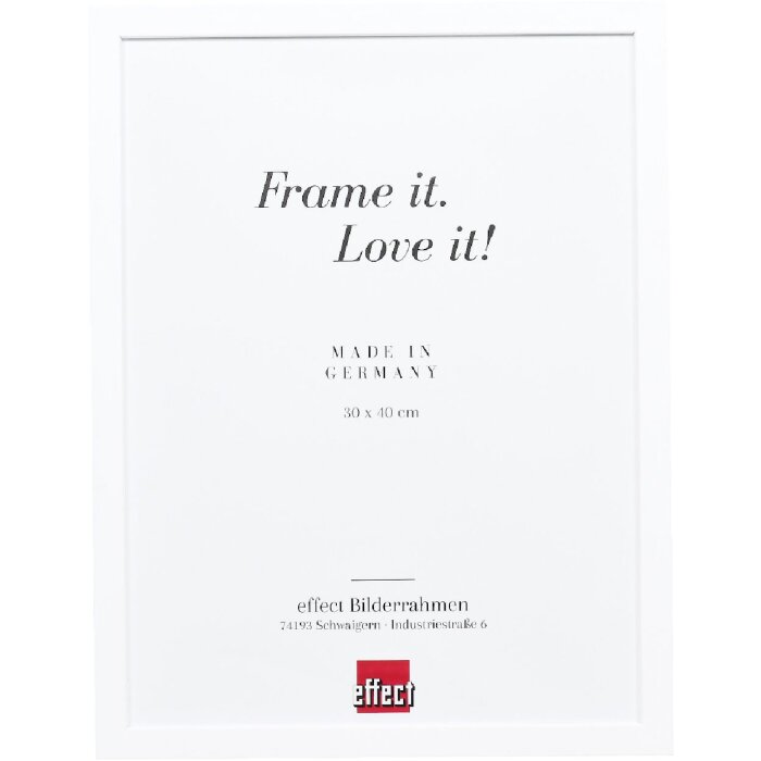 Marco de fotos de madera Effect Profil 58 blanco 20x30 cm con cristal de museo