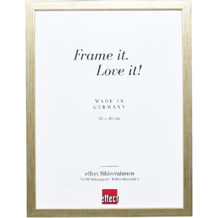 Marco de fotos de madera Effect Profil 58 antiksilber 25x80 cm con cristal de museo