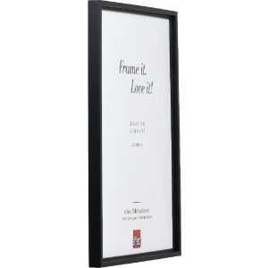 Marco de fotos de madera Effect Profil 69 Negro 10x15 cm con cristal de museo