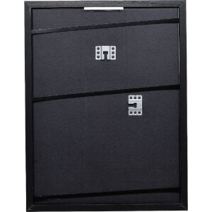 Marco de fotos de madera Effect Profil 74 Negro 25x70 cm con cristal de museo