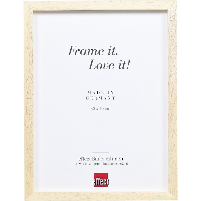 Marco de fotos de madera Effect Profil 74 natur 62x93 cm con vidrio de museo