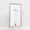 Efecto marco de madera perfil 85 plata 10x15 cm cristal de museo