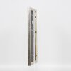 Efecto marco de madera perfil 85 plata 13x13 cm cristal de museo