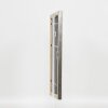 Efecto marco de madera perfil 85 plata 13x13 cm cristal de museo