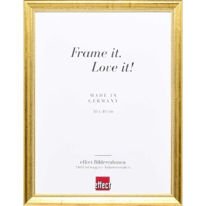 Efecto marco de madera perfil 85 oro 18x24 cm cristal de...