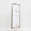 Efecto marco de madera perfil 85 plata 25x50 cm cristal de museo