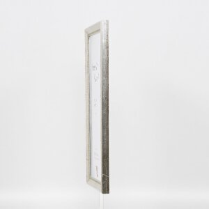 Efecto marco de madera perfil 85 plata 60x60 cm cristal de museo
