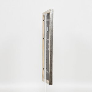 Efecto marco de madera perfil 85 plata 60x60 cm cristal de museo