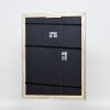 Efecto marco de madera perfil 85 plata 60x60 cm cristal de museo