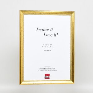 Efecto marco de madera perfil 85 oro 60x60 cm cristal de museo