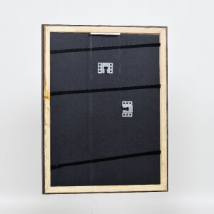 Efecto marco de madera perfil 85 negro 60x60 cm cristal de museo