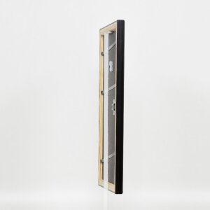 Efecto marco de madera perfil 85 negro 60x80 cm cristal de museo