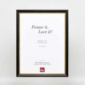 Efecto marco de madera perfil 85 negro 59,4x84,1 cm cristal de museo