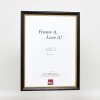 Efecto marco de madera perfil 85 negro 59,4x84,1 cm cristal de museo