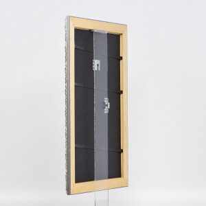 Efecto Marco de madera Perfil 94 plata 18x24 cm Vidrio de museo