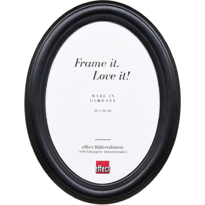 Marco de fotos ovalado Effect HB 9x12 cm negro