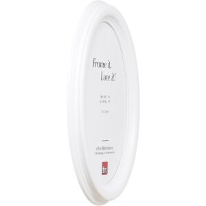 Marco de fotos ovalado Effect Profil HB 12x12 cm blanco