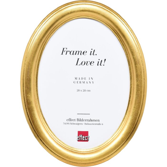 Marco de fotos ovalado Effect HB 12x12 cm dorado