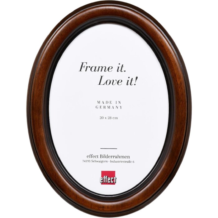 Marco de fotos ovalado Effect HB 15x20 cm color nogal
