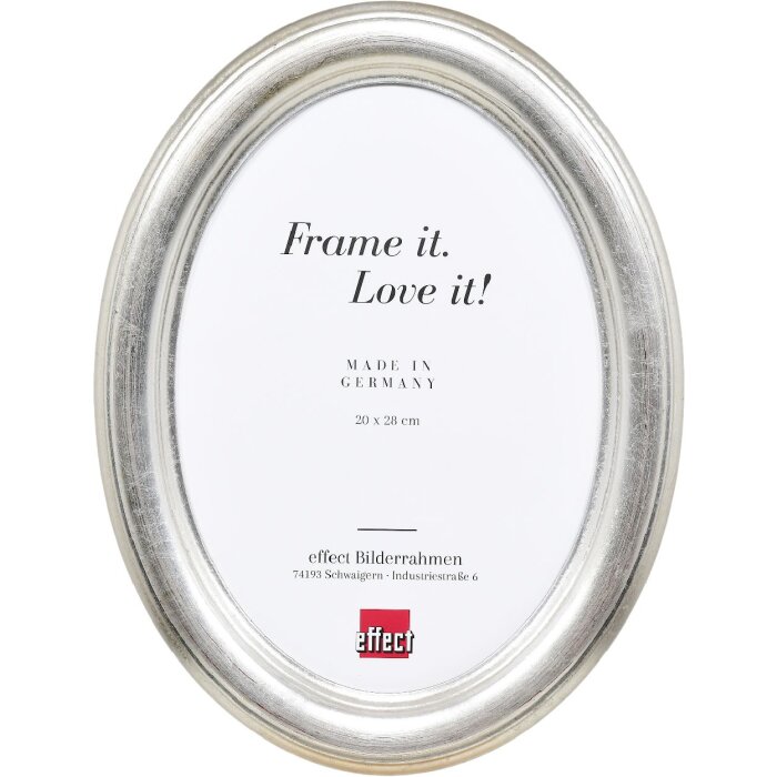 Marco de fotos ovalado Effect HB 40x50 cm, acabado en plata