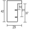 Efffect Marco de madera Perfil 55 Jersey Marco 60x90 cm blanco cristal transparente