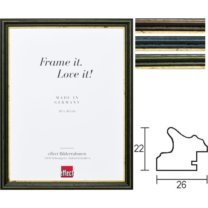 Espejo de pared Effect Wood Profile 21 de 9x13 cm a 50x70 cm