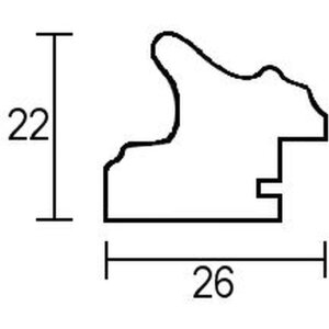 Espejo de pared Effect Wood Profile 21 de 9x13 cm a 50x70 cm