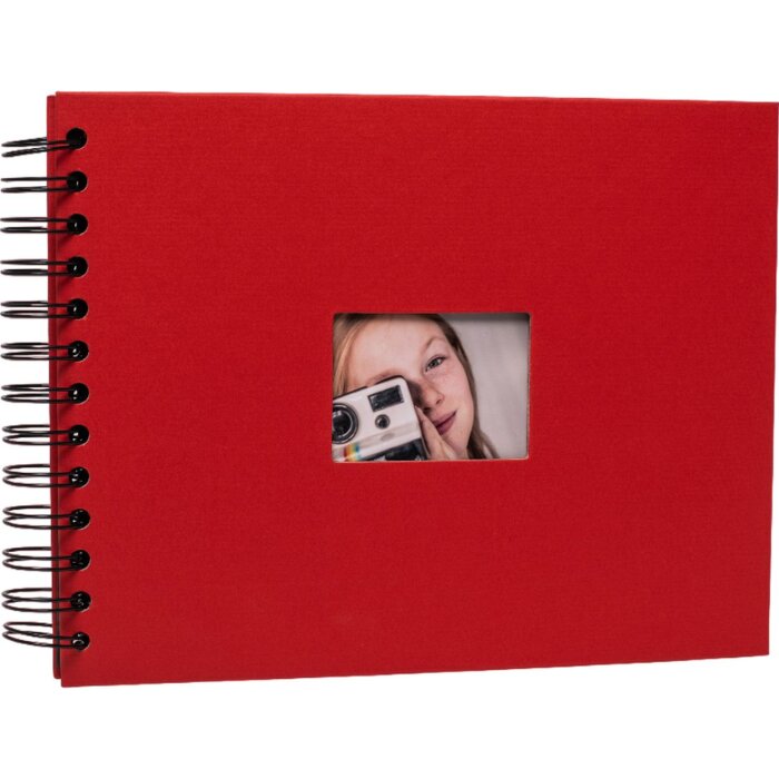Álbum espiral HNFD BULDANA rojo 23x17 cm 40 páginas negras
