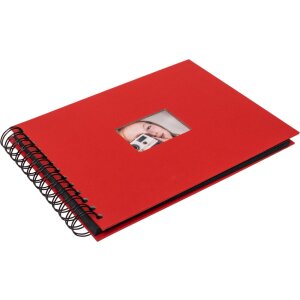 Álbum espiral HNFD BULDANA rojo 23x17 cm 40 páginas negras