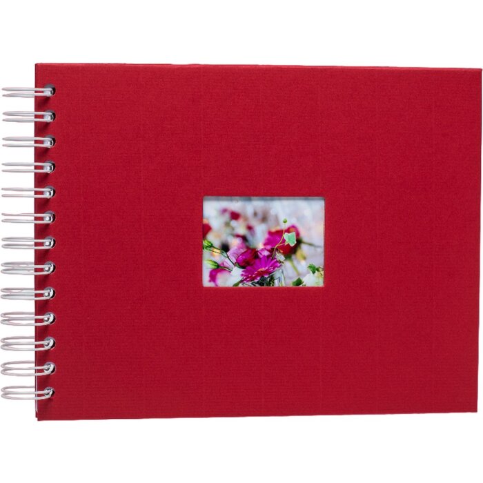 HNFD Álbum espiral BULDANA rojo 23x17 cm 40 páginas blancas