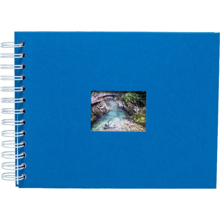 HNFD Álbum espiral BULDANA acero azul 23x17 cm 40 páginas blancas