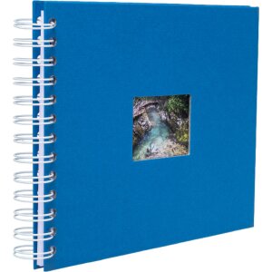 HNFD Álbum espiral BULDANA acero azul 23x17 cm 40 páginas blancas