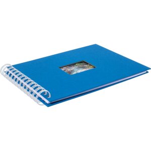 HNFD Álbum espiral BULDANA acero azul 23x17 cm 40 páginas blancas
