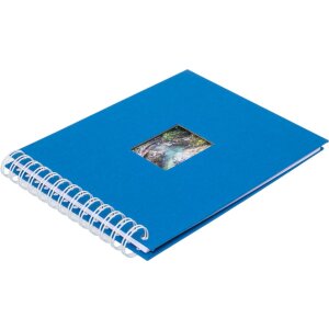 HNFD Álbum espiral BULDANA acero azul 23x17 cm 40 páginas blancas