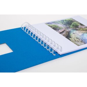 HNFD Álbum espiral BULDANA acero azul 23x17 cm 40 páginas blancas