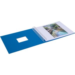 HNFD Álbum espiral BULDANA acero azul 23x17 cm 40 páginas blancas
