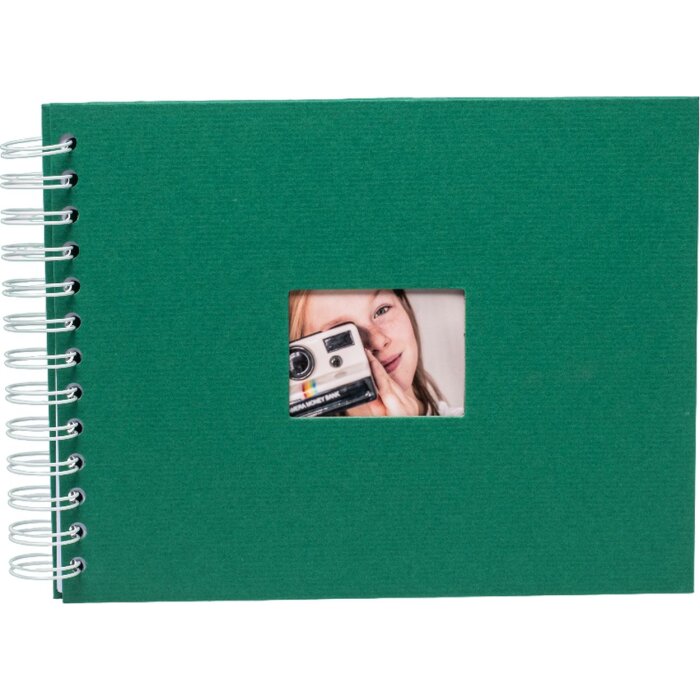 HNFD Álbum espiral BULDANA abeto verde 23x17 cm 40 páginas blancas