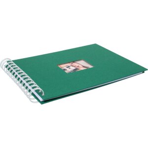 HNFD Álbum espiral BULDANA abeto verde 23x17 cm 40 páginas blancas