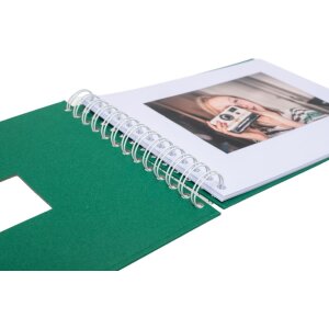 HNFD Álbum espiral BULDANA abeto verde 23x17 cm 40 páginas blancas