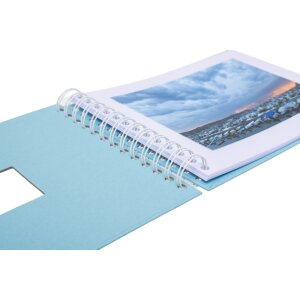 HNFD Álbum espiral BULDANA aqua 23x17 cm 40 páginas blancas