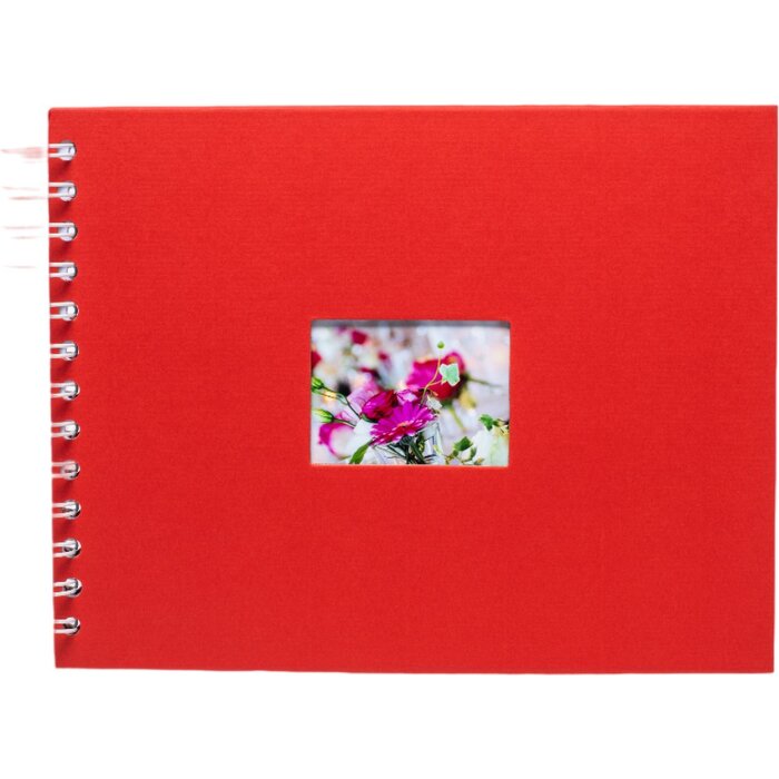 HNFD Álbum espiral BULDANA tomate 23x17 cm 40 páginas blancas