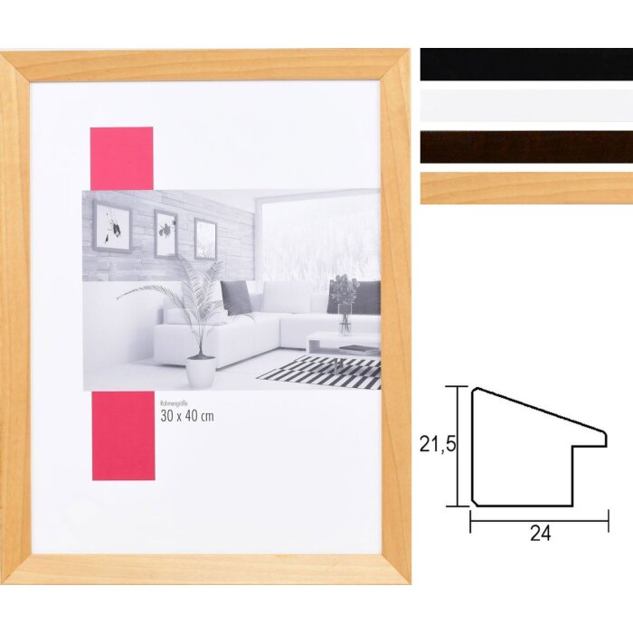 Espejo Pared Efecto Madera Perfil Superior N 30x40 cm a 50x70 cm Espejo