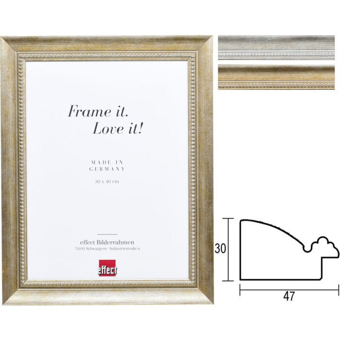 Espejo de pared Effect Wood Profile 28 de 30x40 cm a 50x70 cm
