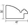 Espejo de pared Effect Wood Profile 28 de 30x40 cm a 50x70 cm