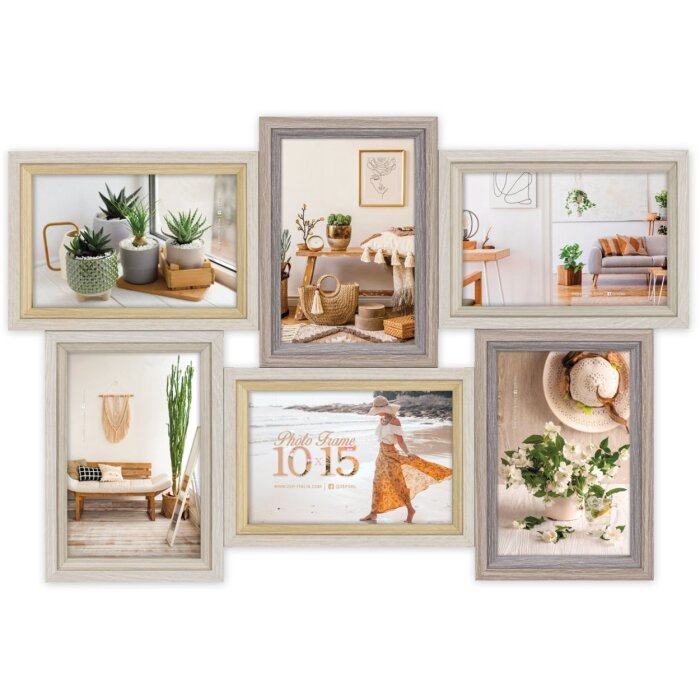 ZEP Marco de madera Zara nature 6 fotos 10x15 cm (47x32 cm)
