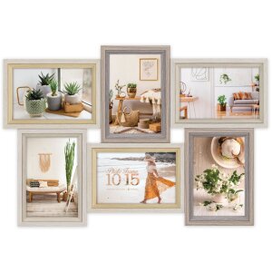 ZEP Marco de madera Zara nature 6 fotos 10x15 cm (47x32 cm)