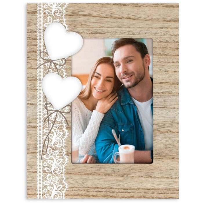 ZEP Marco de fotos de madera Dafne marrón 10x15 cm formato vertical